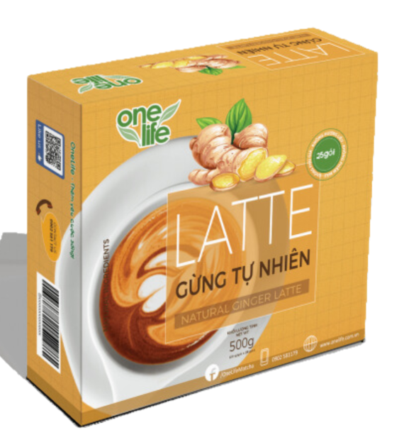 LATTE GỪNG TỰ NHIÊN HỘP 25 GÓI*20GR