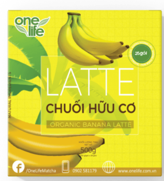 LATTE CHUỐI HỮU CƠ HỘP 6 GÓI*20GR