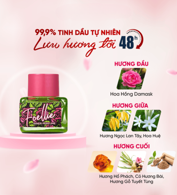 Nước hoa vùng kín Foellie Fatale Rose Inner Perfume 5ml