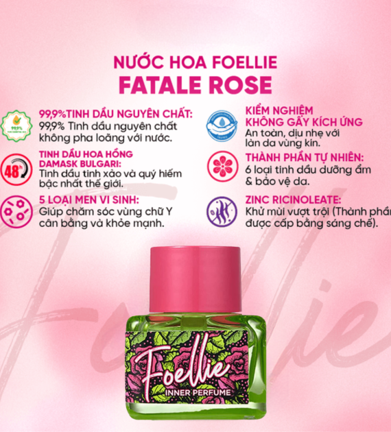 Nước hoa vùng kín Foellie Fatale Rose Inner Perfume 5ml