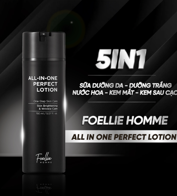 SỮA DƯỠNG DA FOELLIE HOMME ALL-IN-ONE PERFECT LOTION 150ML