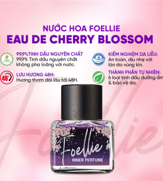Nước hoa vùng kín Foellie eau de cherry blossom Inner Perfume 5ml