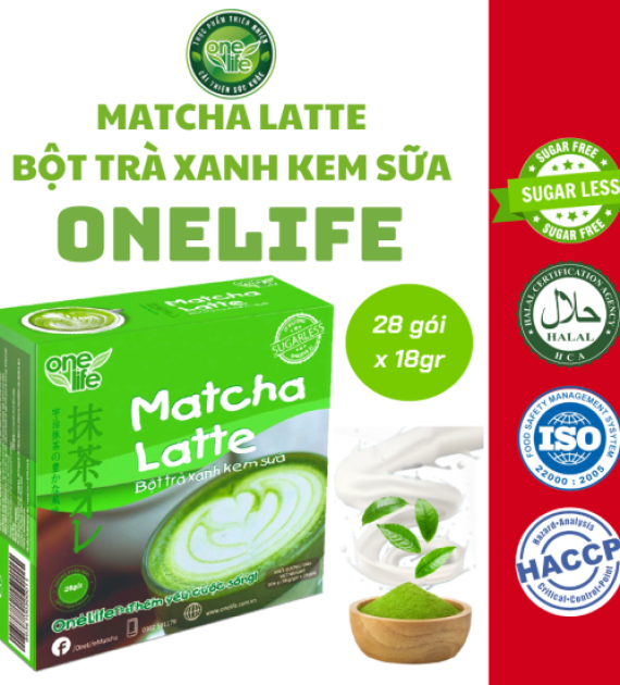 BỘT TRÀ XANH KEM SỮA (MATCHA LATTE) HỘP 28 GÓI*18GR