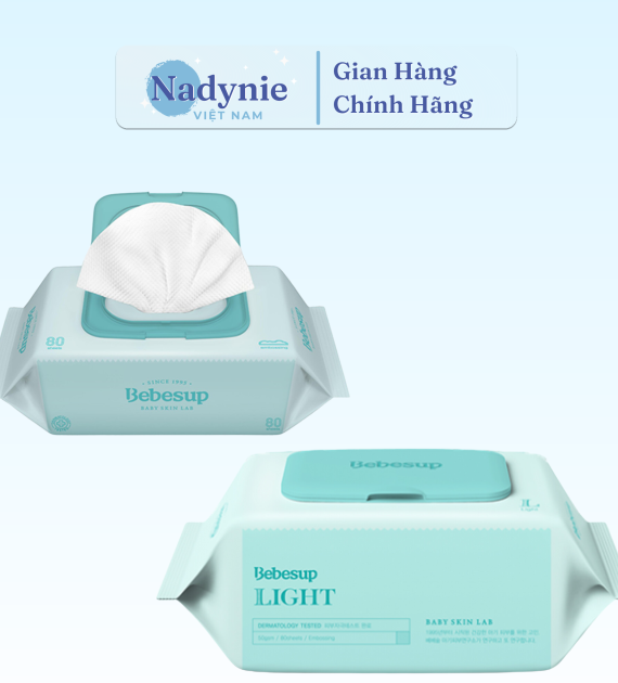 KHĂN ƯỚT BEBESUP LIGHT 80 TỜ