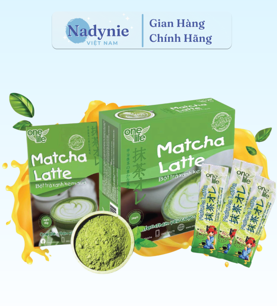 BỘT TRÀ XANH KEM SỮA (MATCHA LATTE) HỘP 28 GÓI*18GR