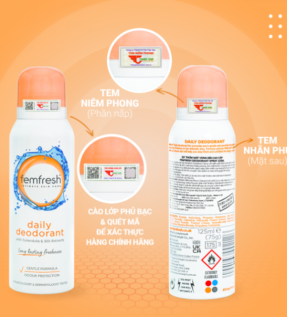 XỊT THƠM MÁT VÙNG KÍN CAO CẤP FEMFRESH INTIMATE SKIN CARE DAILY DEODORANT