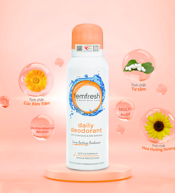 XỊT THƠM MÁT VÙNG KÍN CAO CẤP FEMFRESH INTIMATE SKIN CARE DAILY DEODORANT